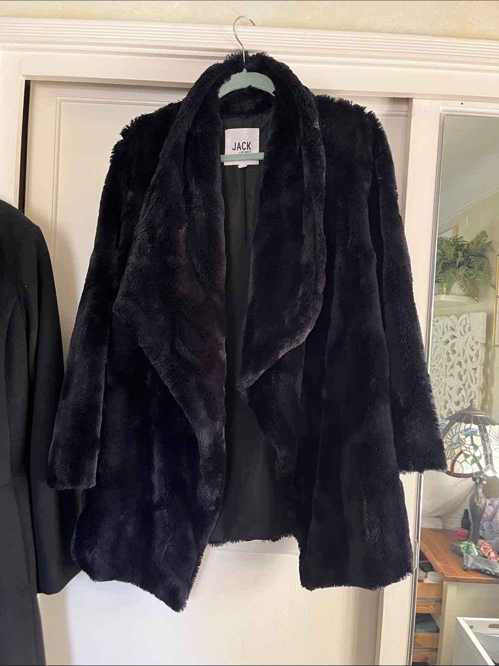 Jack by BB Dakota Black Faux Fur Teddy Jacket